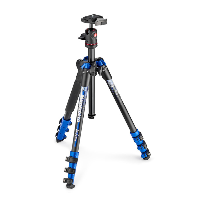 ขาตั้งกล้อง BeFree Color Aluminium Travel Tripod kit, Blue สีฟ้า MF-MKBF-4BLBH Manfrotto ประกันศูนย์ 10 ปี
