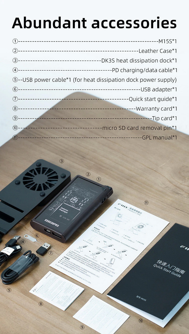 FiiO M15S DAP พกพาและตั้งโต๊ะ 2in1 ครบจบในตัวเดียว รองรับ Dual Hi-Res ประกันศูนย์ไทย