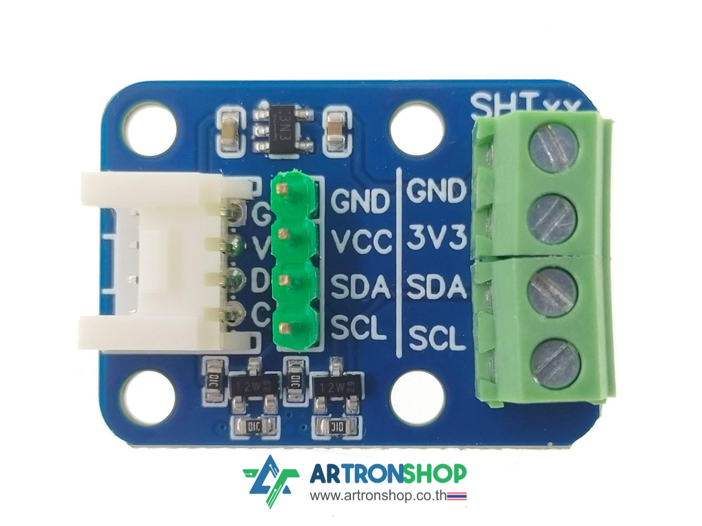 โมดูลแปลงขา SHT45 พร้อม Logic Level Convertor