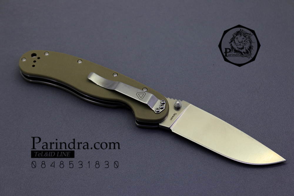 มีดพับ ONTARIO Model-1 ด้าม สีน้ำตาลเทา คมกริบ ขนาด 8 นิ้ว (OEM)