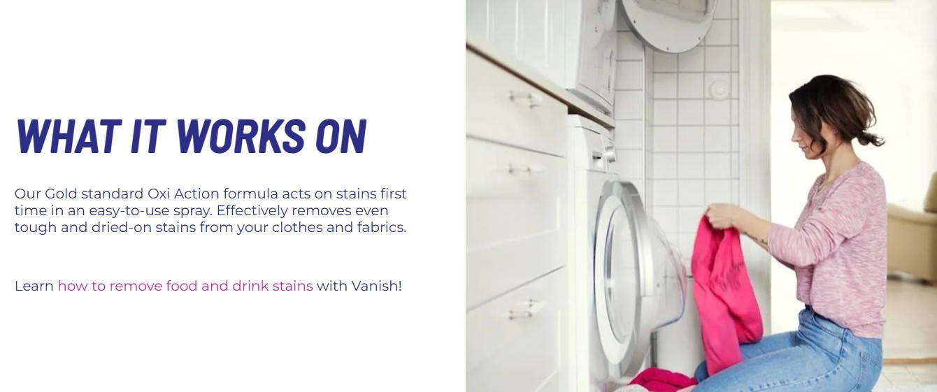 Vanish Gold Pro Oxi Action Ultra Power Stain Remover Spray สเปรย์ซักผ้า 650ML