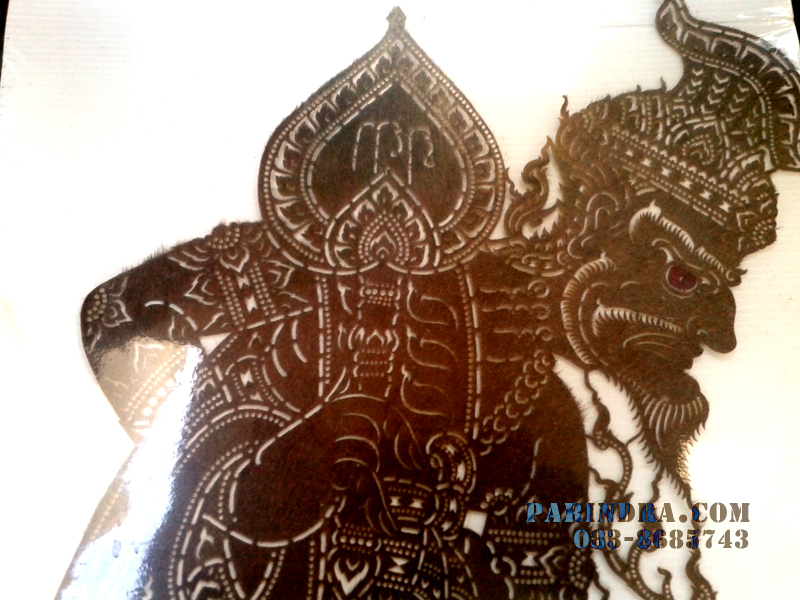 รูปแกะสลักหนังตะลุงทำจากหนังวัวรูป ฤาษีตาแดง