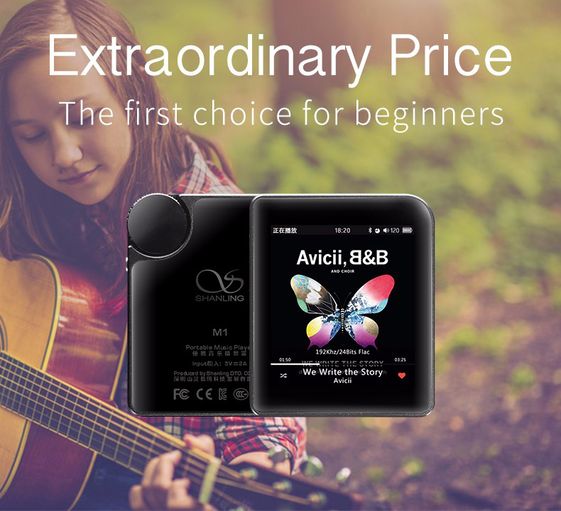 ขาย Shanling M1 เครื่องเล่นเพลง Hifi จิ๋วรองรับ Bluetooth4.0 , DSD , ชิป AK4452 , USB typc C