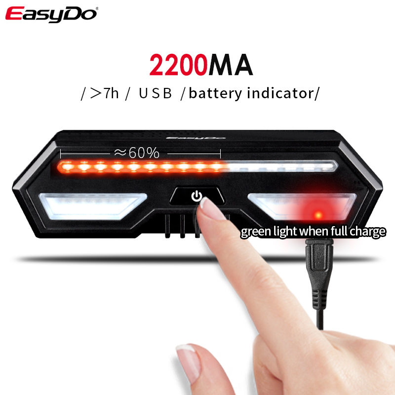 ไฟท้ายเลเซอร์ มีไฟเลี้ยวมีรีโมท EASYDO ED-3115 REMOTE TURN SIGNAL TAIL LIGHT 85 ลูเมน กันน้ำได้ มีไฟเลี้ยว ชาร์ USD.