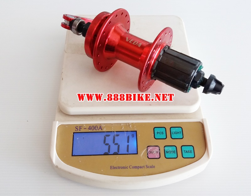 ดุมดิสเสือภูเขา ดุมเสือภูเขา VEDA หน้า/หลัง โม่อลูฯ สีดำและสีแดง 32H,VEDA-433