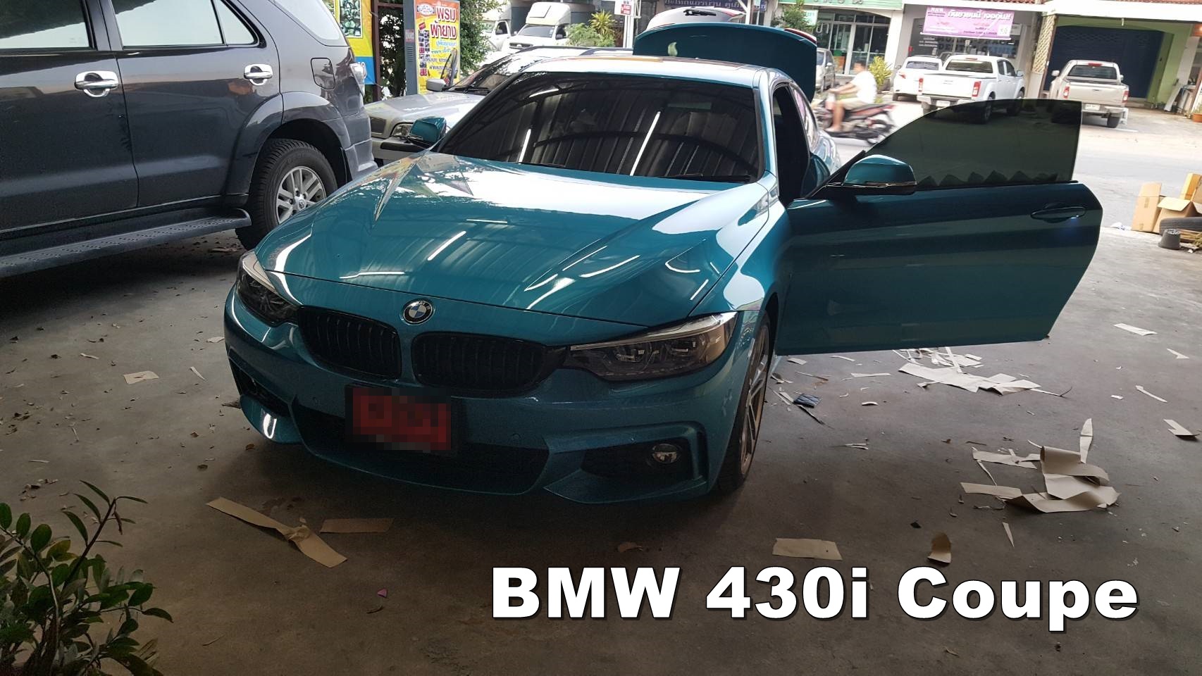 พรมหนัง PU ปูพื้นรถ BMW 430I Coupe เข้ารูป