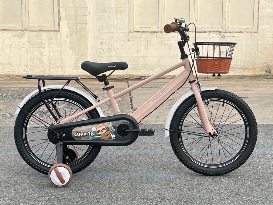 จักรยานเด็กเกรดพรีเมียม TIGER รุ่น Safari 18 ล้ออัลลอย 18 นิ้ว เฟรม Hi-Ten Steel แข็งแรง ทนทาน มาพร้อมกับลายการ์ตูนน่ารัก