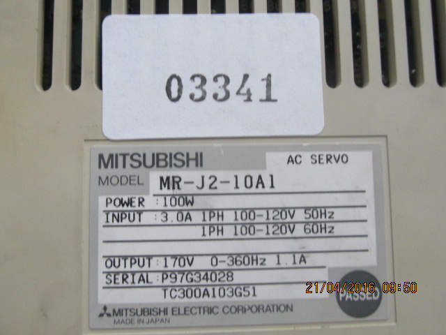 SERVO DRIVE “ MITSUBISHI ” รุ่น MR-J2-10A1