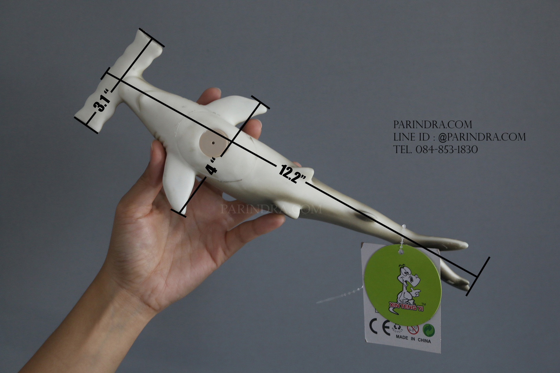 โมเดลปลา ฉลามหัวค้อน Hammerhead Shark ขนาด 1 ฟุต