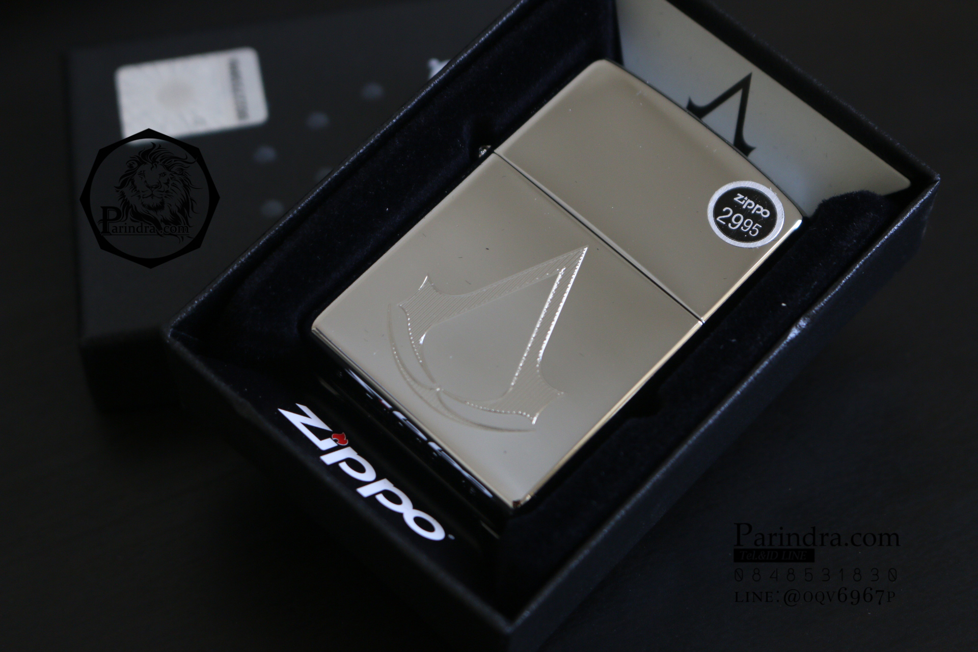 ไฟแช็ค Zippo 29486 Assassins Creed Chronicles High Polished Chrome แท้นำเข้า 100%