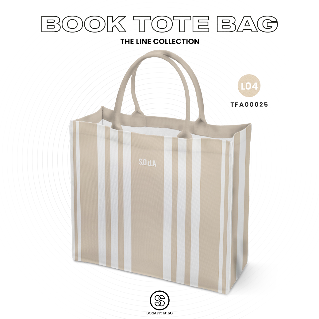 กระเป๋า Book Tote Bag The LINE Collection (Cream Color) รหัส TFA00025 #SOdAPrintinG