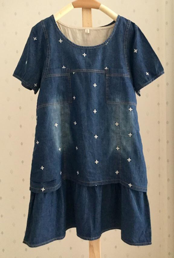 เสื้อยีนส์ปักลาย 2ชื้น