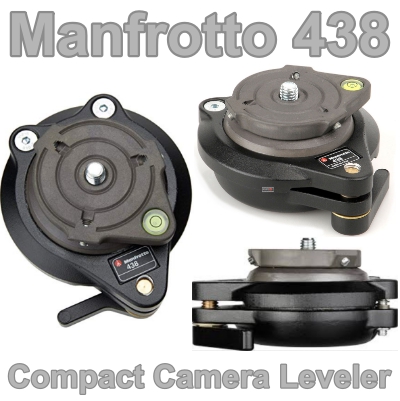 ชุดฐานพร้อมหัวบอลครึ่งซีก Manfrotto 438 Compact Camera Leveler ใช้ติดตั้งเข้ากับหัวแกนกลางขาตั้งกล้องภาพนิ่งทุกชนิด ประกันศูนย์ 5 ปี