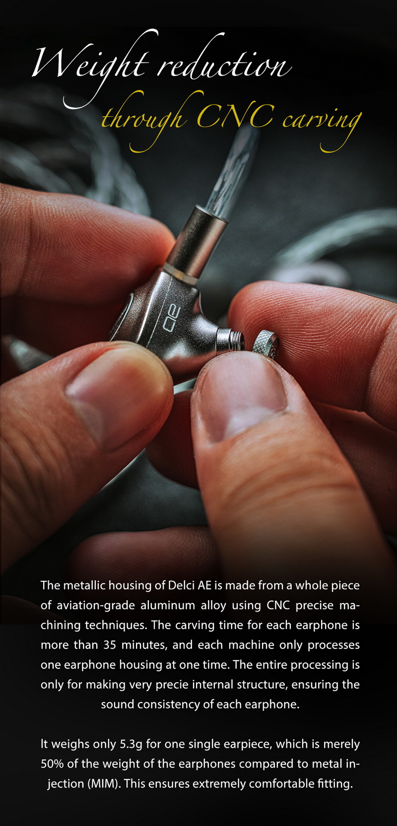 KEFINE DelciAE หูฟัง IEMs ไดรเวอร์ Dynamic 10 มม. ไดอะแฟรม DLC+PU เปลี่ยนท่อนำเสียงได้ ประกันศูนย์ไทย