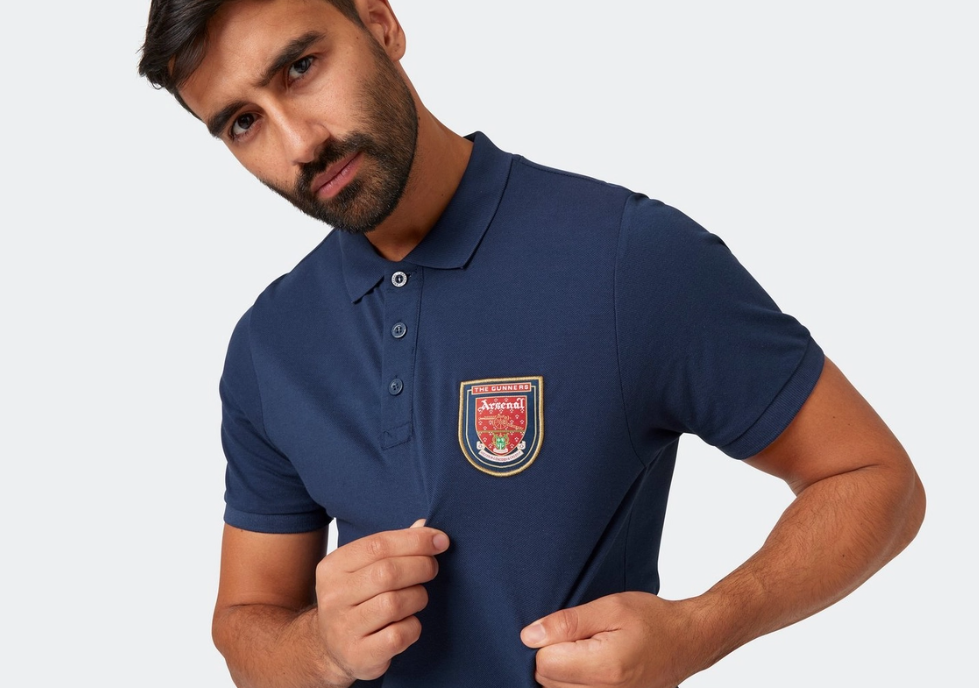 เสื้อโปโลอาร์เซนอล Retro Crest Navy ของแท้