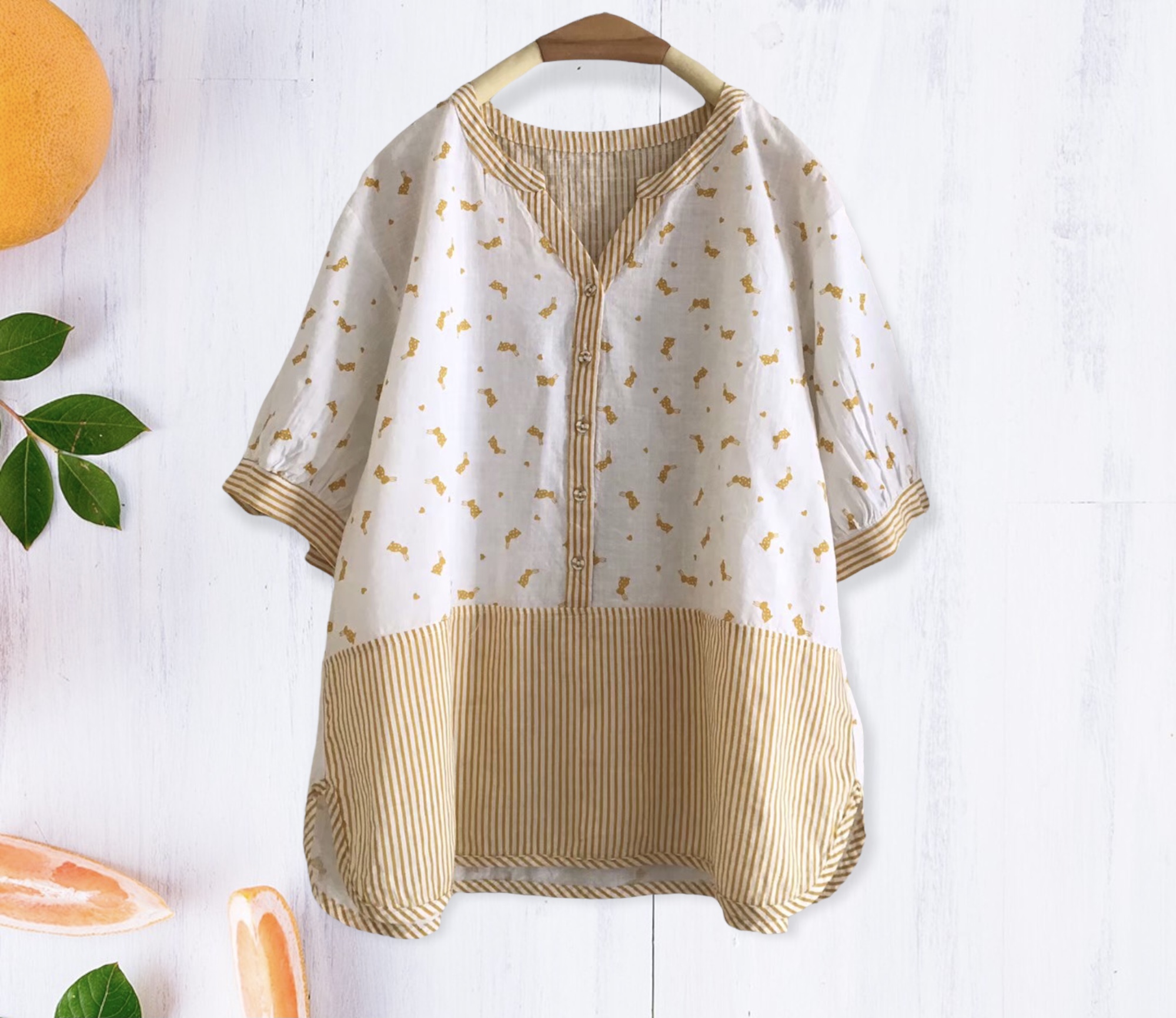 เสื้อผ้าฝ้ายลายกระต่าย