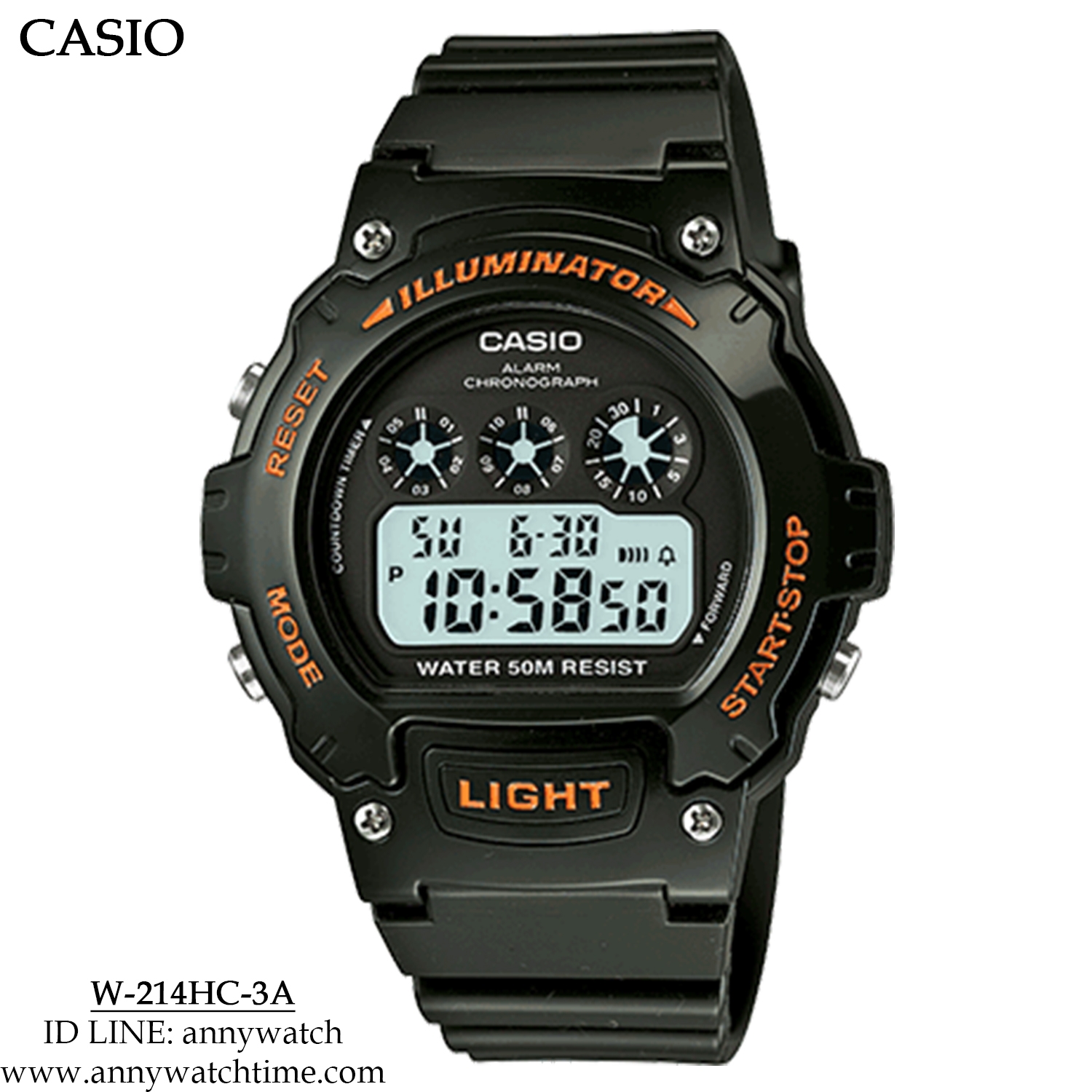 CASIO W-214HC-3A