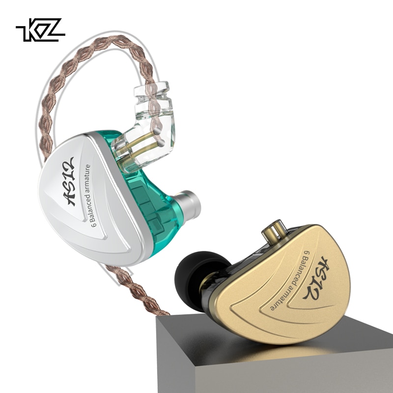 ขาย KZ AS12 สุดยอดหูฟัง Pure Balanced 6 ไดร์เวอร์ (6BA) ถอดสายได้