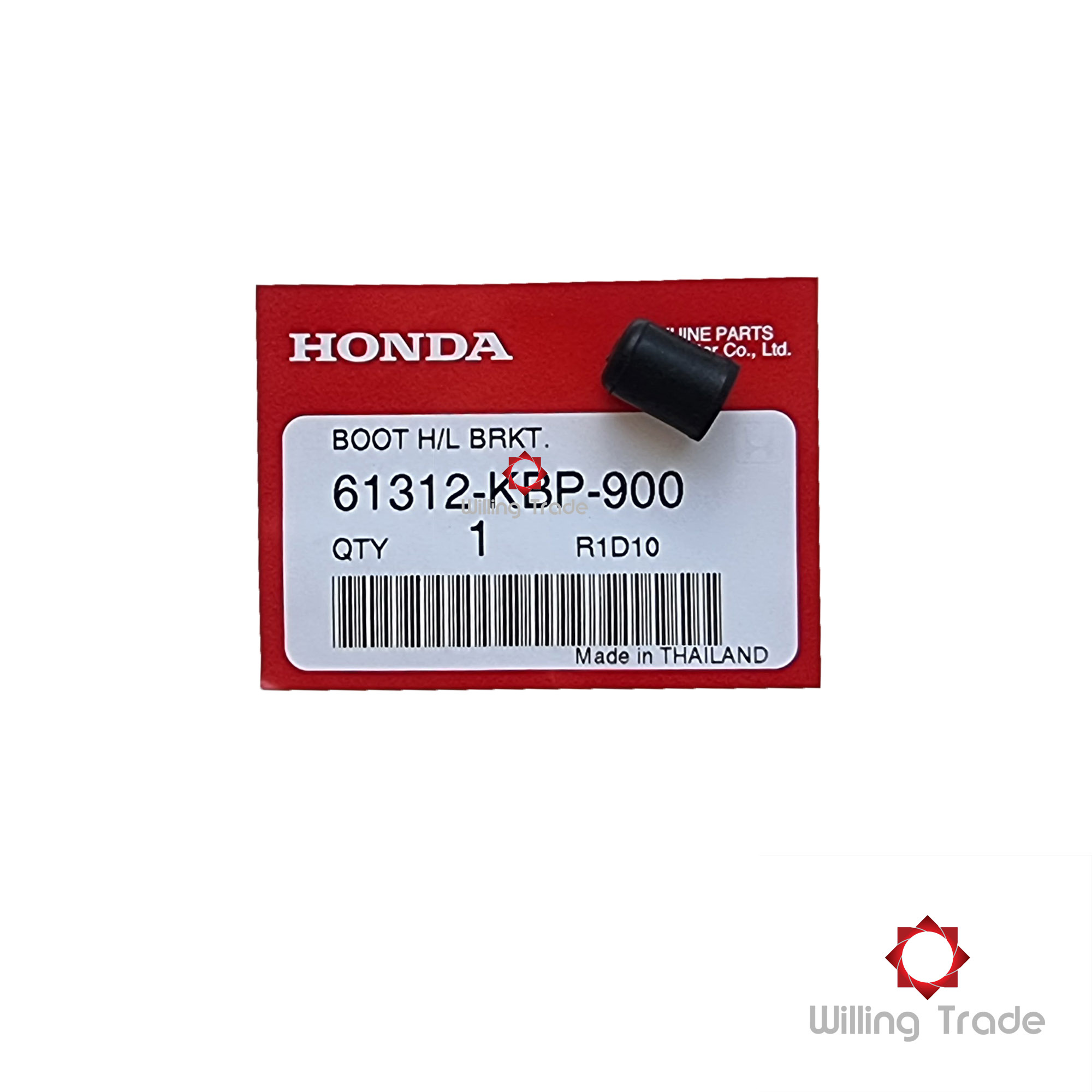 ยางรองโครงเหล็กหน้ากากหน้า (ตัวบน) (B004) HONDA:(61312-KBP-900) DASH, SONIC [แท้ศูนย์ 100%]