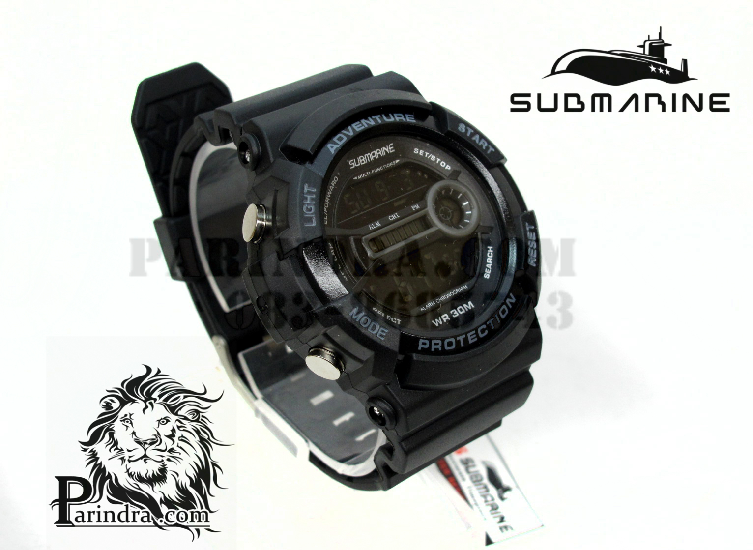 นาฬิกา US submarine TP1301M สีดำ พื้นหลังดำ