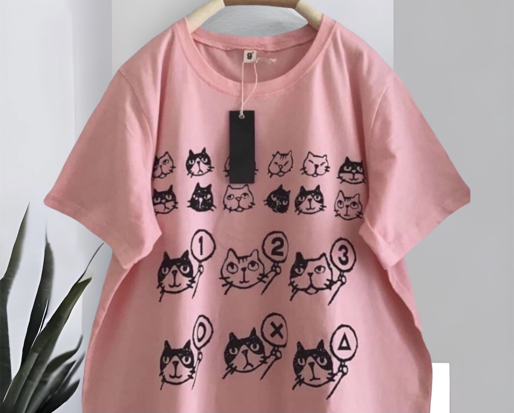 เสื้อยืดสกรีนลายแมว 9am