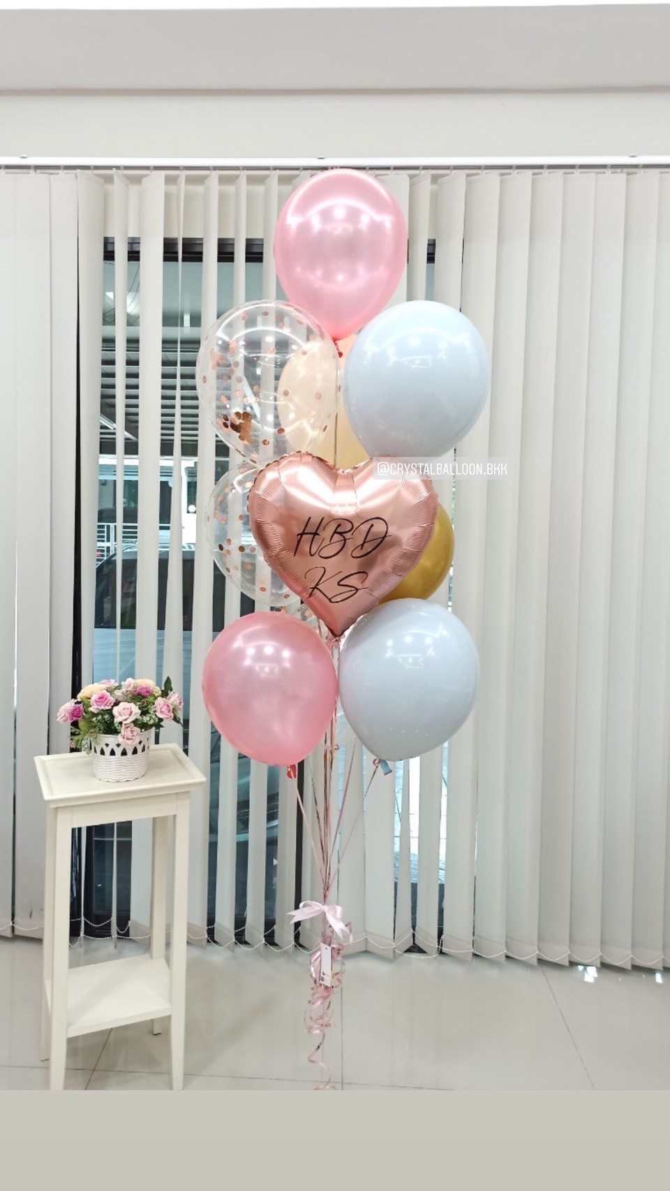 ลูกโป่ง วันเกิด โทนสี พาสเทล พร้อม ฟอยล์หัวใจ ขนาด 18" 1 ชิ้น,ลูกโป่งใส ใส่ Confetti พร้อมตกเเต่ง สามารถเปลี่ยนสีลูกโป่ง/เปลี่ยนข้อความ/เปลี่ยนสี-ฟอยล์ตกแต่งได้