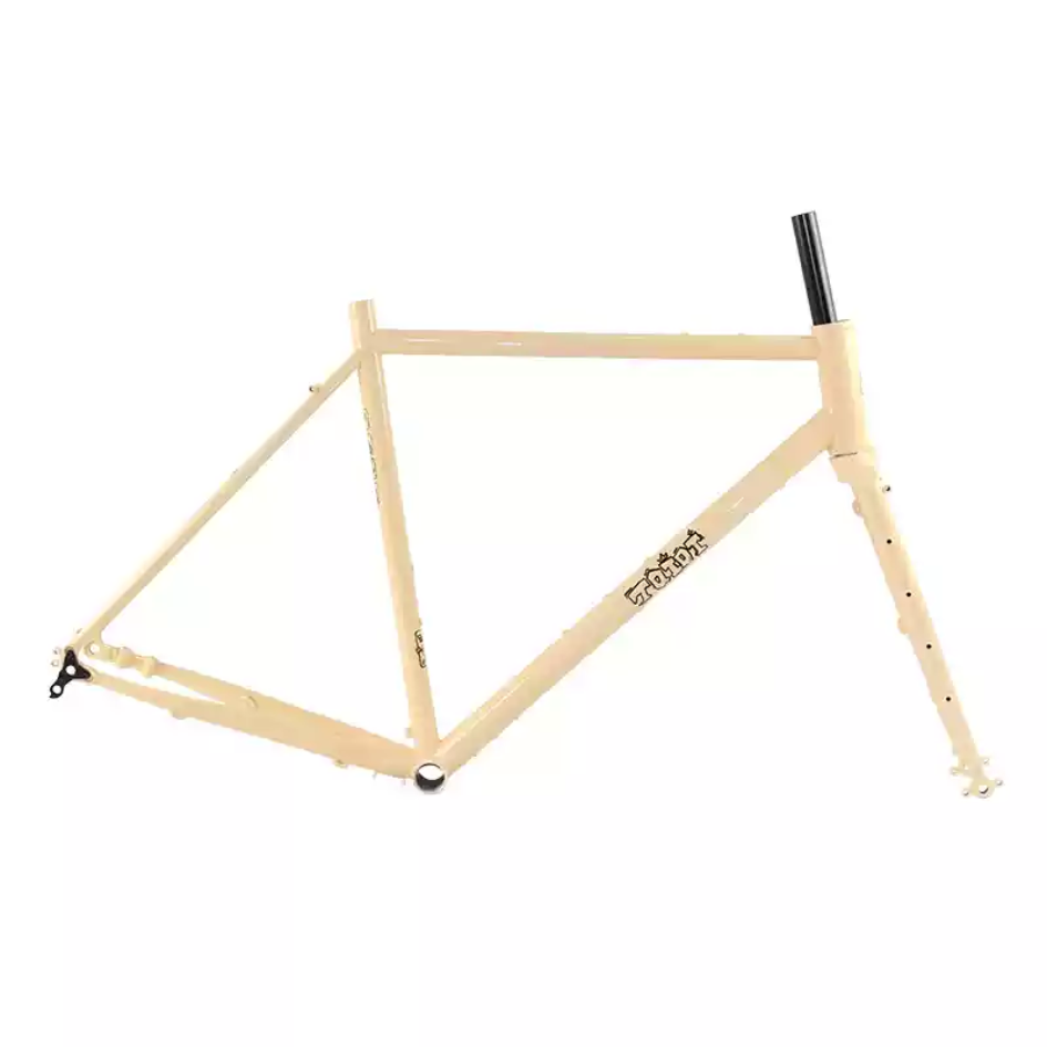 TQIQT TG006 Off-Road Road Bike Frameset | Chromoly Steel Frame with Disc Brake for 700C & 27.5” Wheels