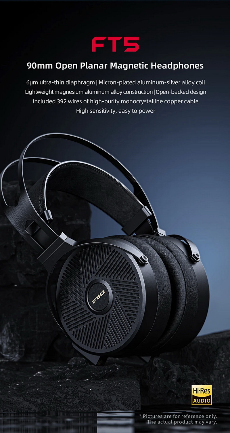 FiiO FT5 หูฟัง Headphones ไดรเวอร์ Planar 90 mm รองรับ Hi-Res ประกันศูนย์ไทย