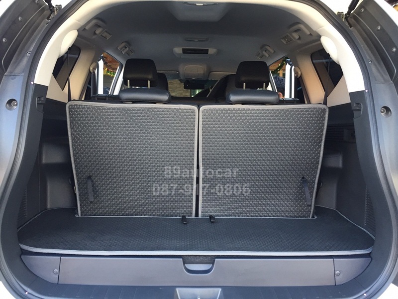 โรงงานพรมรถยนต์ Mitsubishi Pajerosport 2016 ลายสนุ๊กสีดำขอบเทา