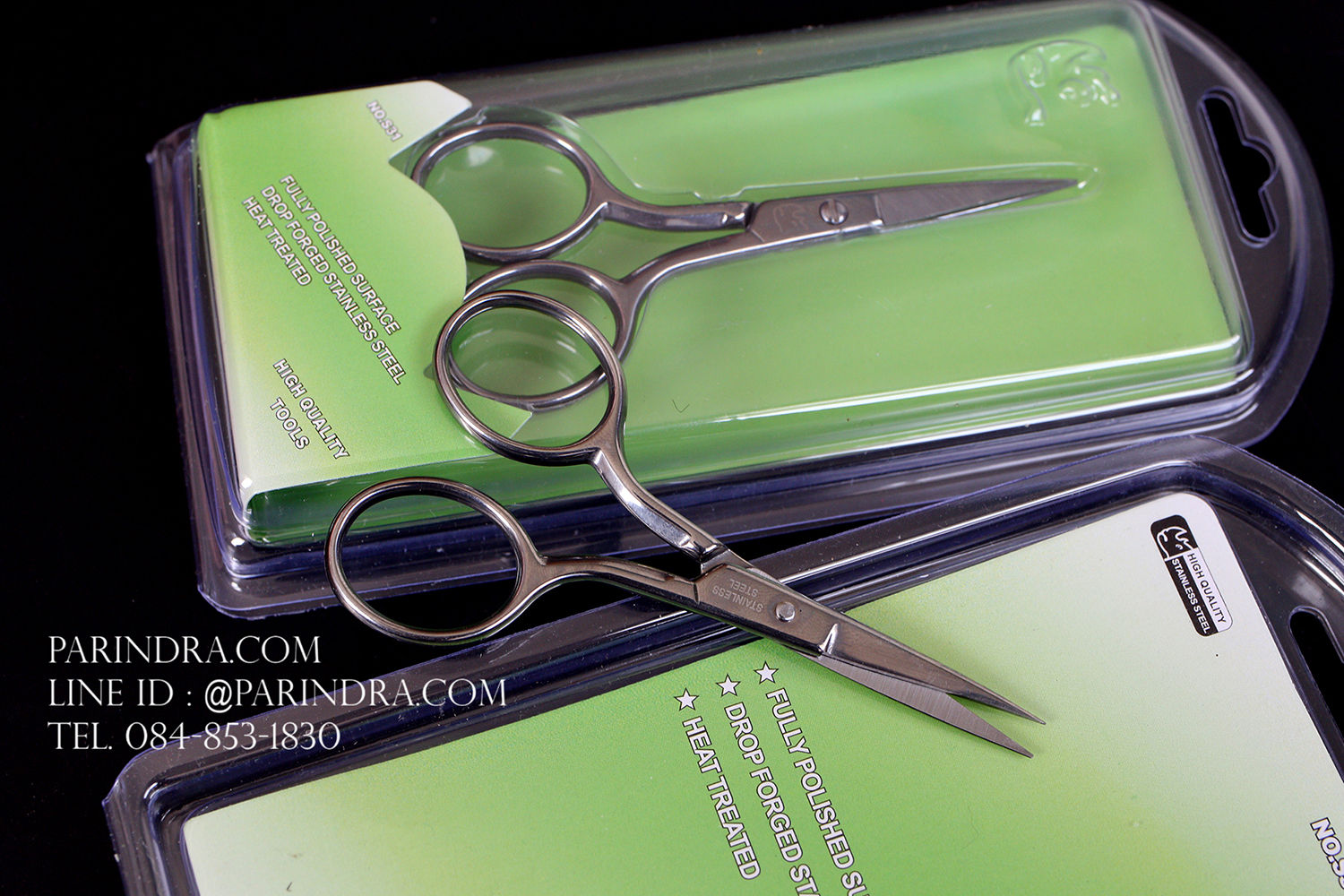 กรรไกรเล็มขนจมูกหรือหนวด Rhino Brand No.S31 ปลายแหลม คมมาก ทำจากแสตนเลส