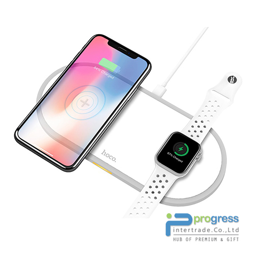 Wireless Charger hoco WC20 แท่นชาร์จไร้สายแบบ 2 in 1