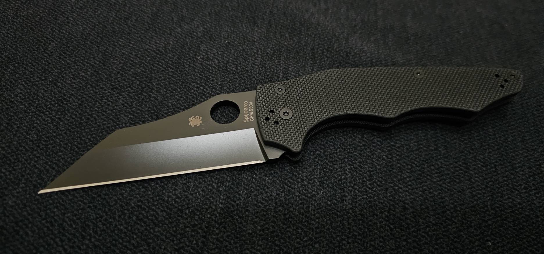 Spyderco YoJumbo Compression Lock Knife Black G-10 (4" Black)