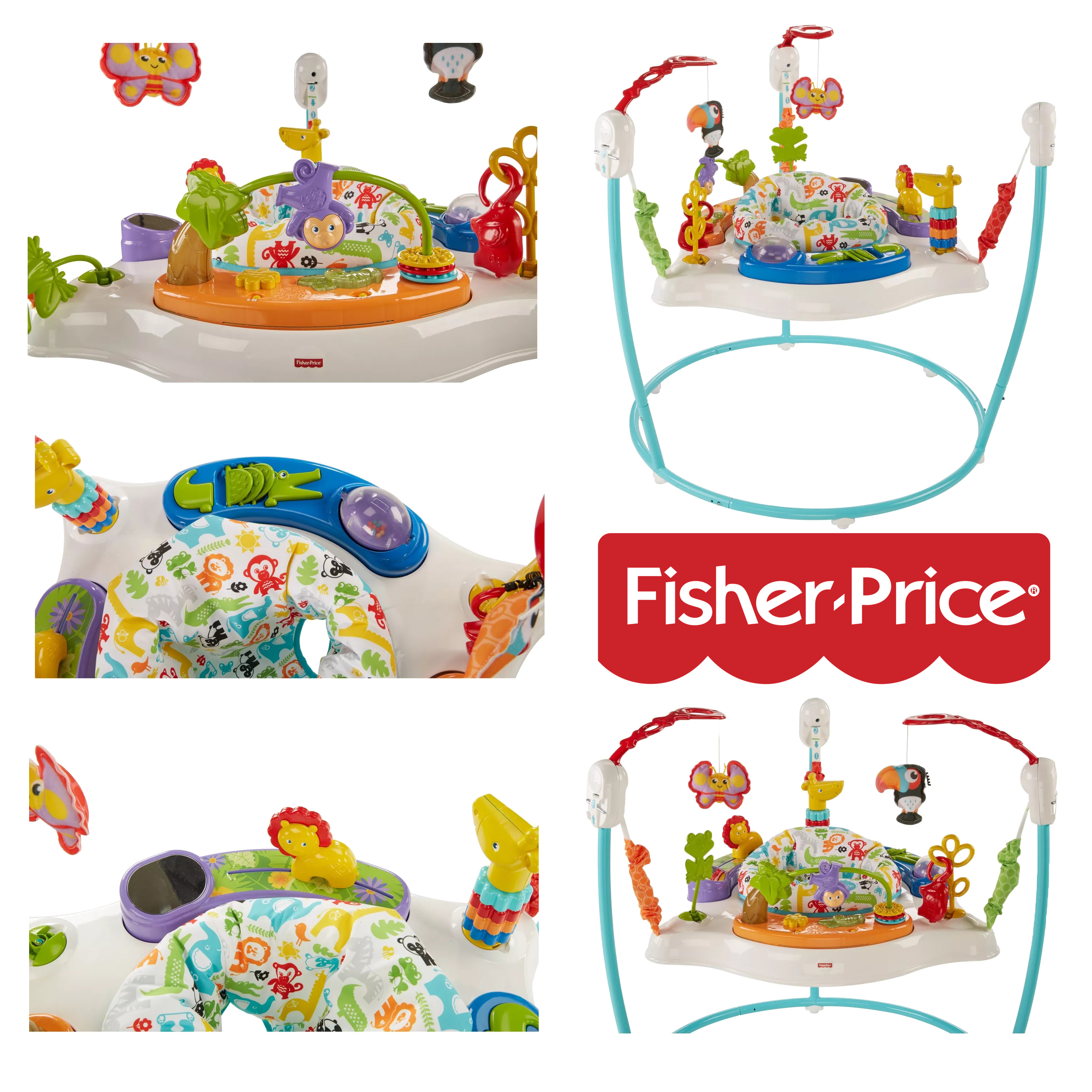 Fisher-Price Animal Activity Jumperoo จั้มเปอร์ รุ่นใหม่ พับเก็บได้ ของเล่นเด็ก ของเล่นเสริมพัฒนาการ ของเล่นเสริมทักษะ ยอดฮิตที่ทุกๆบ้านต้องมี
