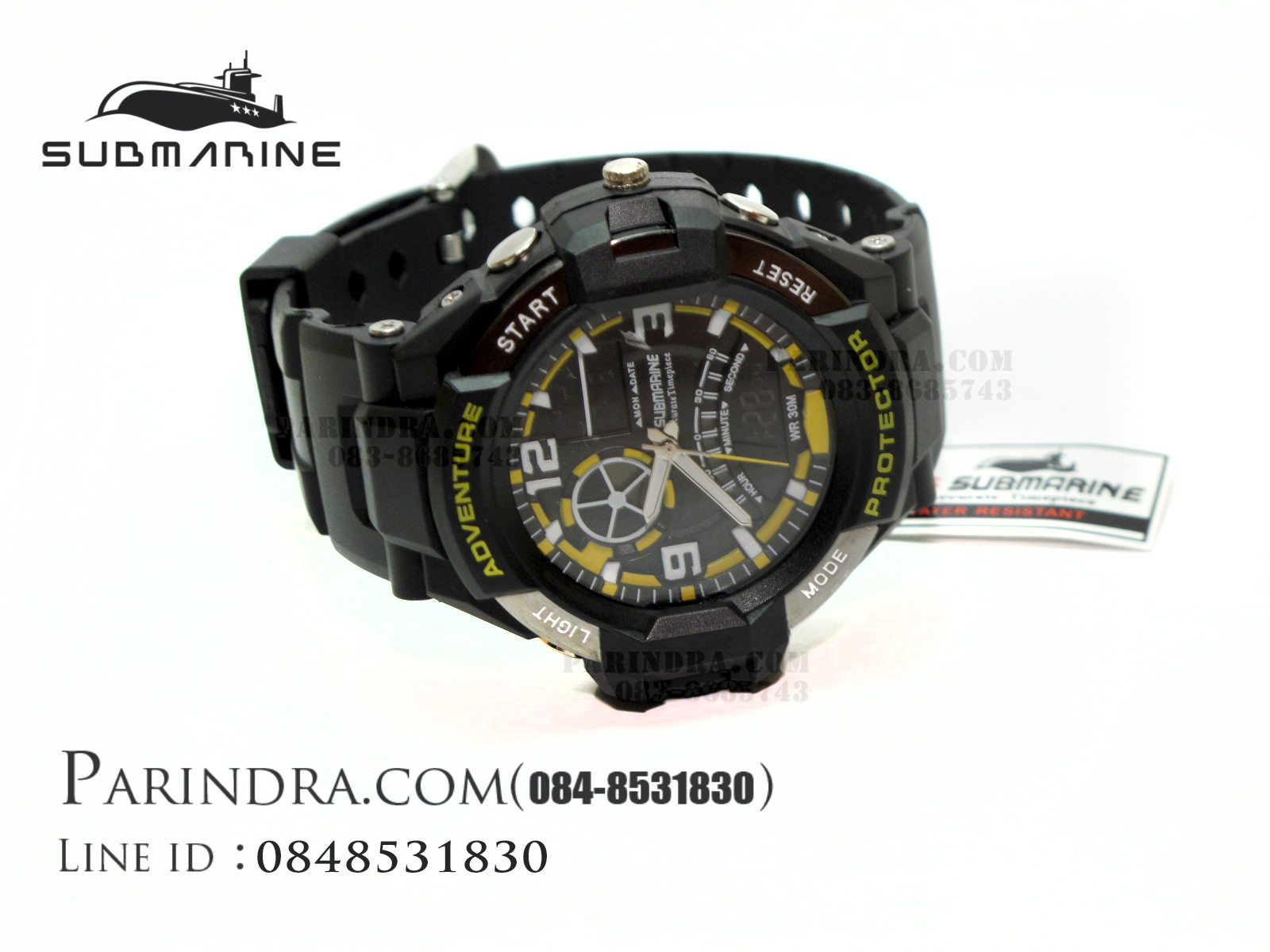 นาฬิกา US submarine Adventure Protector รุ่น TP3156M สีดำตัดเหลือง(พื้นดำ)