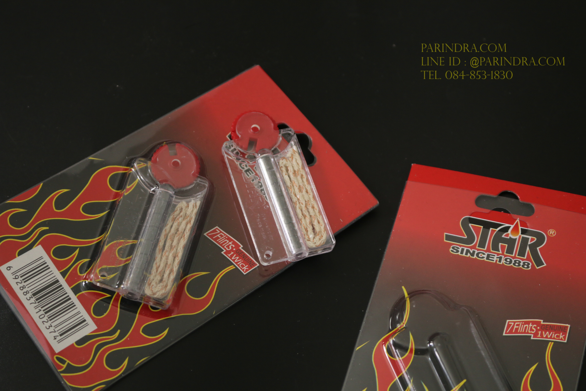 ถ่านและไส้เชือกไฟแช็ค STAR FLINTS & WICK สำหรับไฟแช็คแบบเติมน้ำมันทุกชนิด