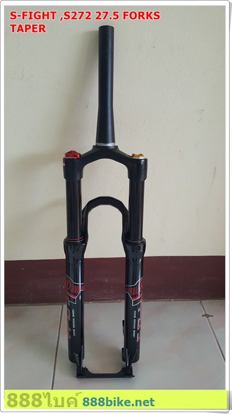 โช๊คลม S-FIGHT Air Fork ยุบ 100มม. รุ่น S272 คอเทเปอร์ 27.5 แกน 9