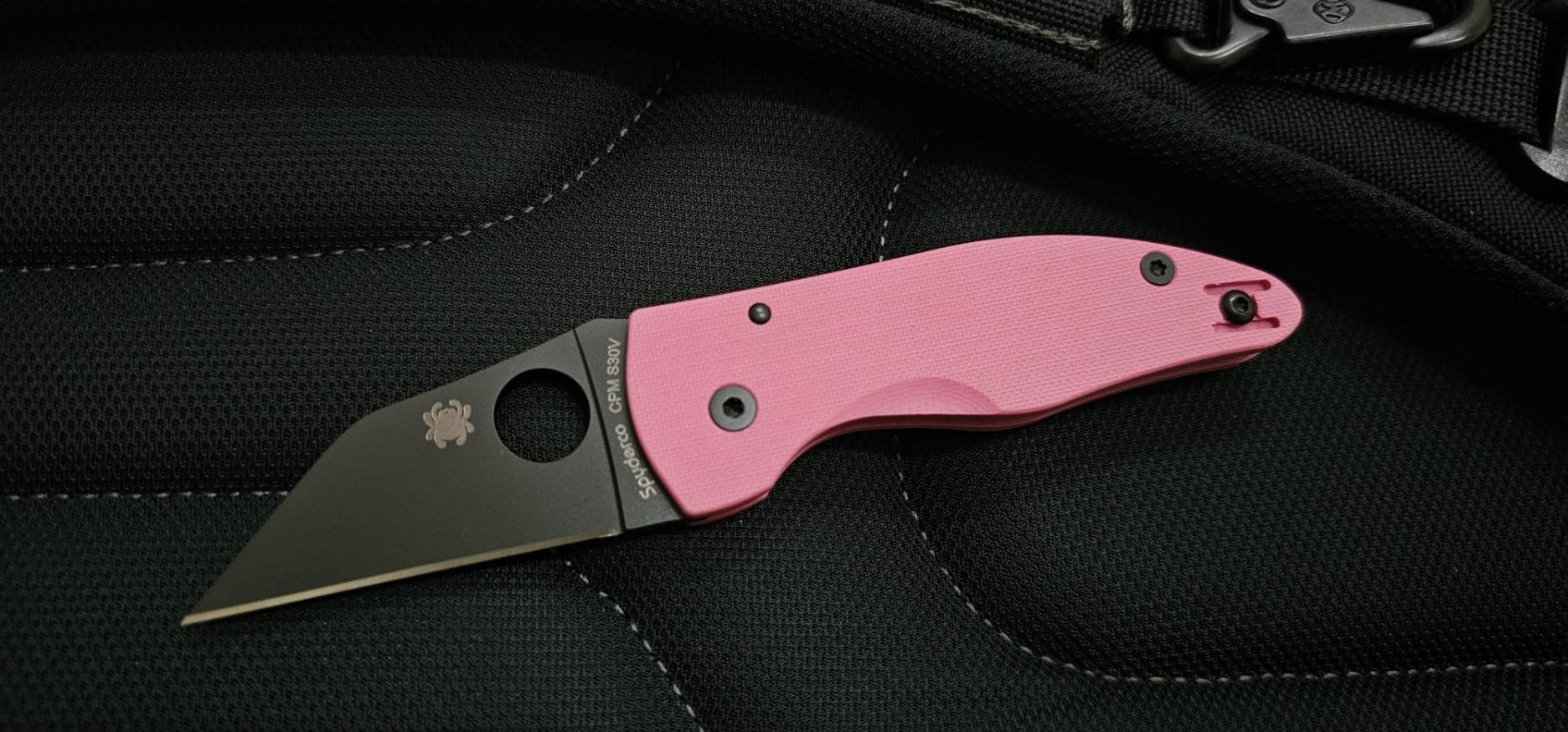 Spyderco MicroJimbo - Pink G-10 - Black Blade - Sprint Run