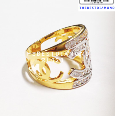 RL023+++แหวนชาแนลแบบ เริ่ดหรู ดูมีดีไซน์สไคน์ Right Hand Ring สวยมั่กๆๆ ไม่ควรพลาด แหวนหน้ากว้างมากๆๆ ใส่แล้วเต็มนิ้ว