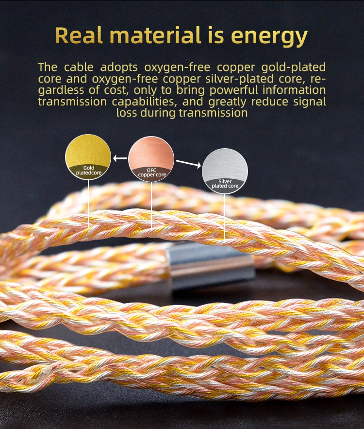 ขาย KZ Gold Mix สายอัพเกรดหูฟัง สำหรับหูฟัง KZ ขั้วพินC