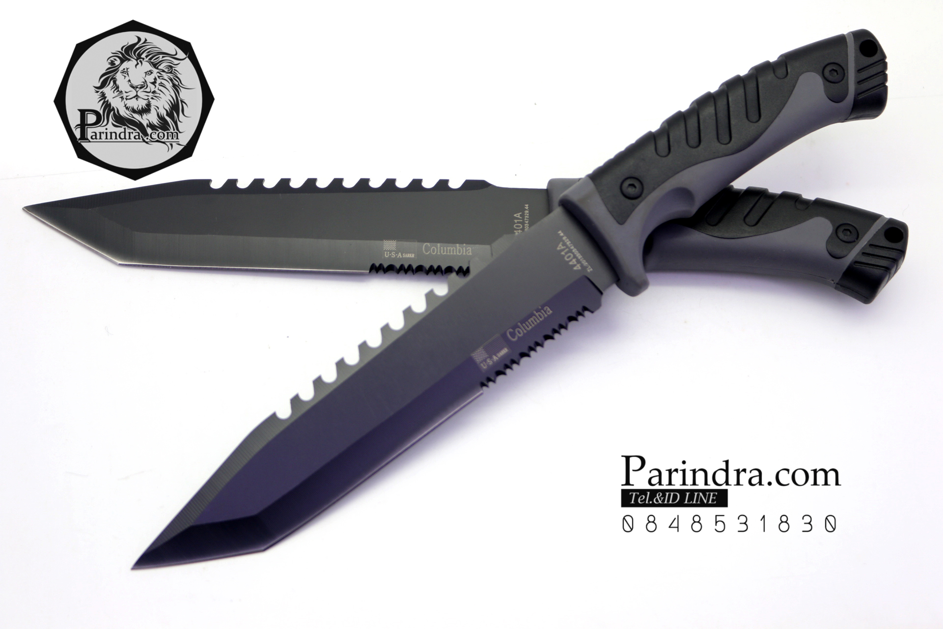 มีดใบตาย Columbia Recon สีดำ รุ่น 4401A รุ่นมี Serrated หรือ ใบเลื่อย