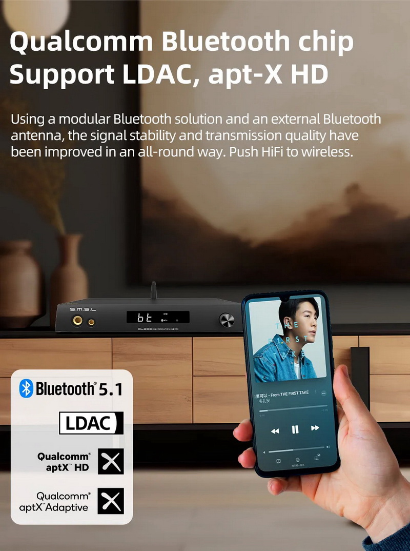 SMSL DL200 DAC/AMP ตั้งโต๊ะ รองรับ MQA, Dual Hi-Res ประกันศูนย์ไทย