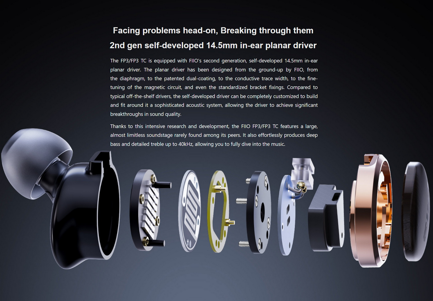 FiiO FP3 หูฟัง IEMs ไดรเวอร์ Planar 14.5 มม. รุ่นที่สองที่พัฒนาขึ้นเอง ประกันศูนย์ไทย