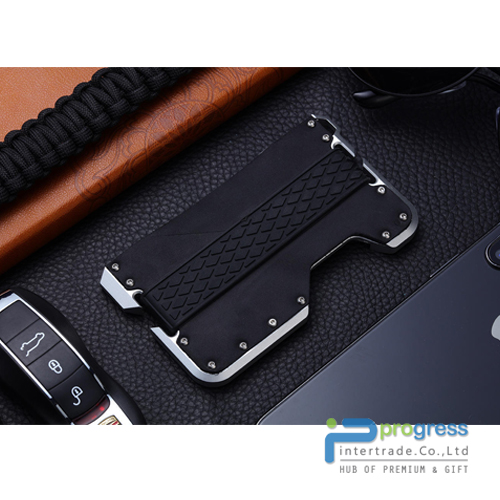 ตลับนามบัตร อลูมิเนียม+หนัง