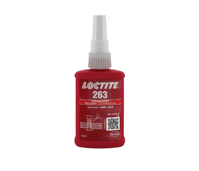 น้ำยาล็อคเกลียวแรงยึดสูง LOCTITE รุ่น 263 ขนาด 50ml.(ฉลากแถบสีแดง) เป็นกาวที่มีความหนืดต่ำ, มีแรงยึดสูง, ออกแบบมาสำหรับล็อคและซีลเกลียวถาวร Pn.L121-0263 (แท้) ##