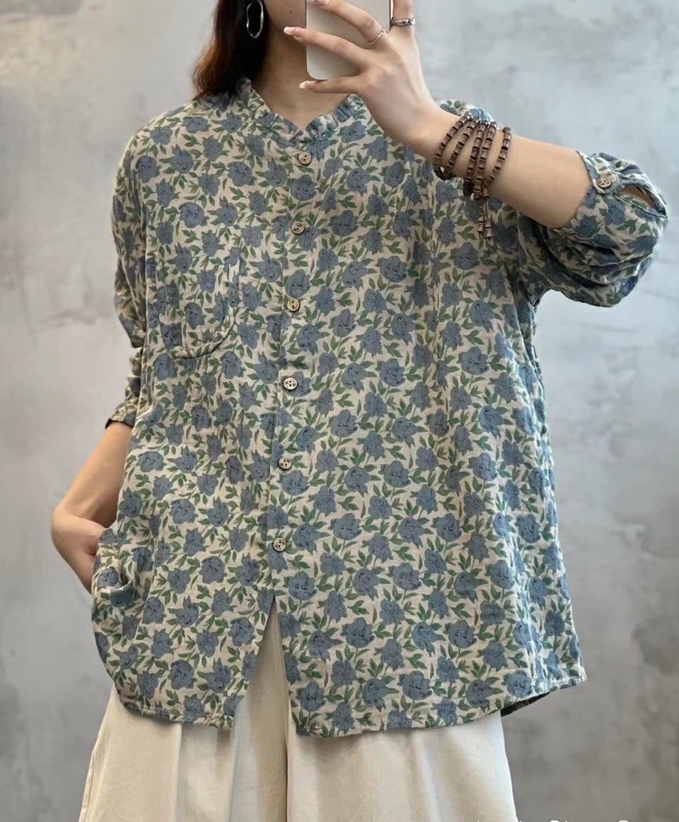 เสื้อผ้าสาลูลายดอกไม้