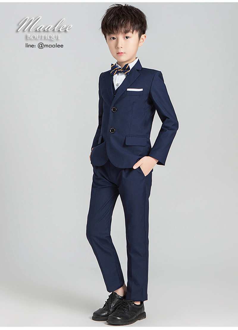 พร้อมเช่า ชุดสูทเด็กชาย สีกรมท่า 2 กระดุม **พร้อมเช่าไซส์ 90,100, 110,120,130,140, 150,160 ,170**
