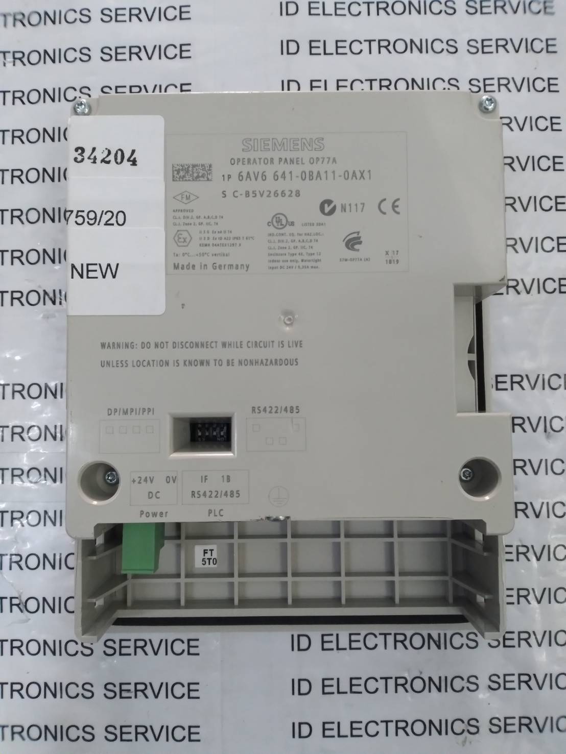6AV6 641-0BA11-0AX1 HMI " SIEMENS "