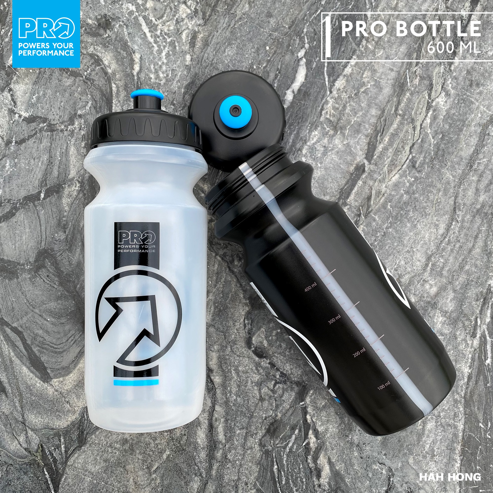 PRO กระติกน้ำ, สีใส, สีดำ ขนาด 600ML PRO BOTTLE