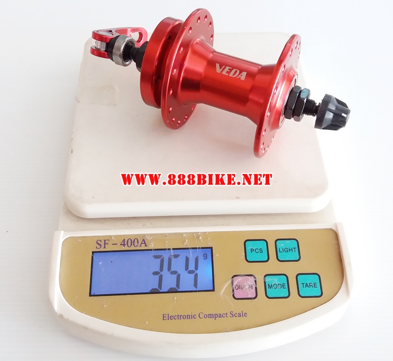 ดุมดิสเสือภูเขา ดุมเสือภูเขา VEDA หน้า/หลัง โม่อลูฯ สีดำและสีแดง 32H,VEDA-433