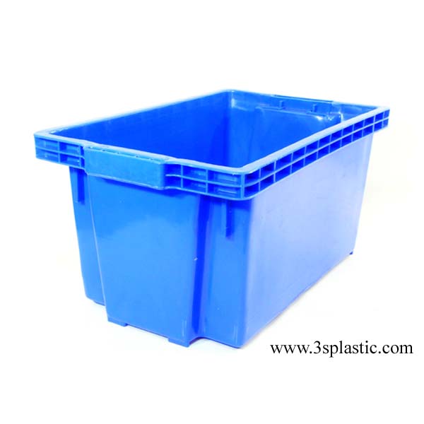 ลังทึบ ขนาด41.7 x 66.5 x 33.4 cm. บรรจุ 50 KG. เกรดA HDPE เบอร์ 435 สะพานปลา